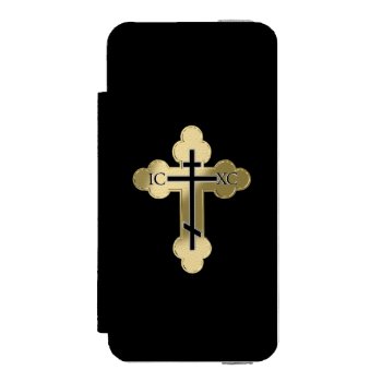 Christian Orthodox Cross Iphone Se/5/5s Wallet Case by igorsin at Zazzle