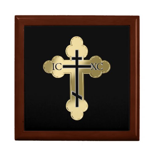 Christian orthodox cross jewelry box