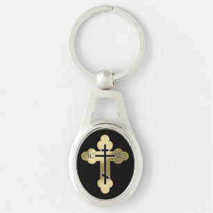 Christian orthodox cross keychain
