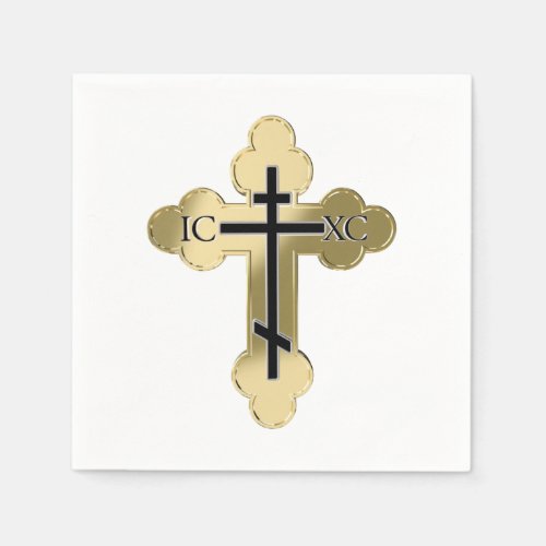 Christian orthodox cross napkins