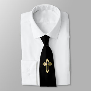 Christian orthodox cross neck tie
