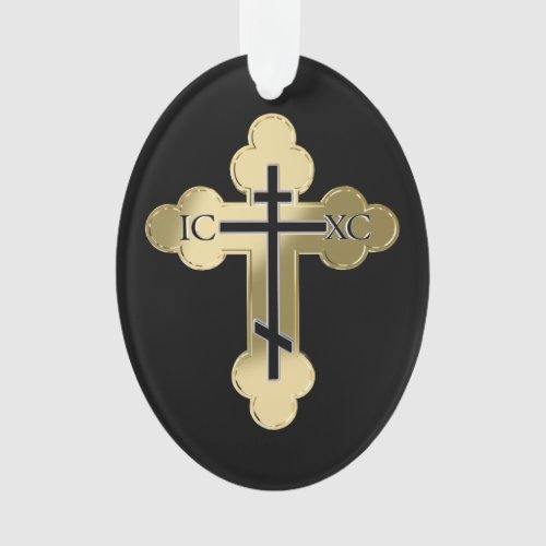 Christian orthodox cross ornament