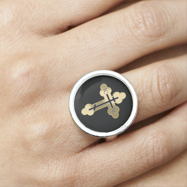 Christian orthodox cross ring (In Situ)