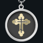 Christian orthodox cross silver plated necklace<br><div class="desc">To see another matching items please click the links on the right</div>