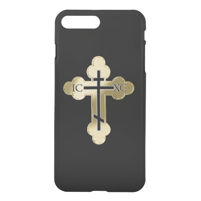 Christian orthodox cross uncommon iPhone case (Back)