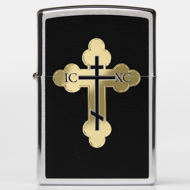 Christian orthodox cross zippo lighter (Front)