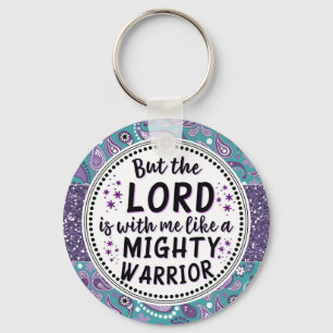 Christian Paisley Lord Mighty Warrior Keychain