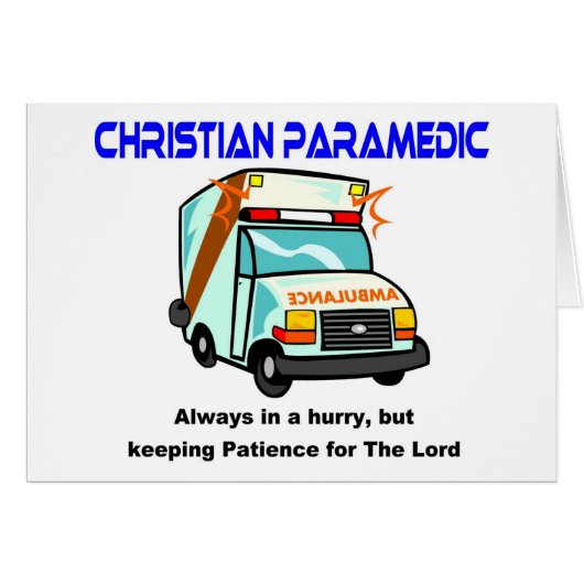 Christian Paramedic religious gift Cards (Front Horizontal)
