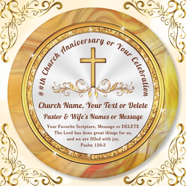 Christian Party Favors for Adults, Church Magnets (Custom, inexpensive gifts for church visitors. Church anniversary party supplies. welcome gifts.)