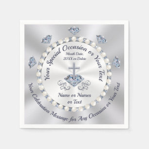 Christian Party Ideas, Personalized, Christian Napkins
