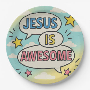 Christian party tableware theme paper plates