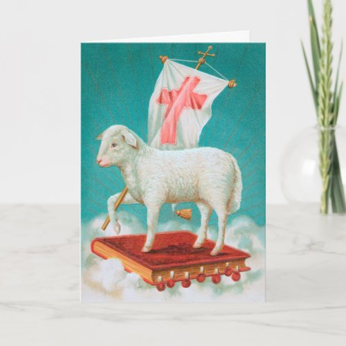 Christian Paschal Lamb  Agnus Dei Joyous Easter Card