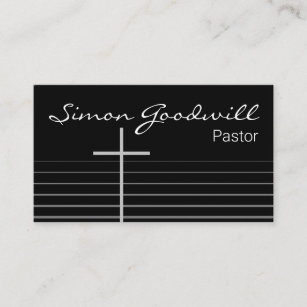 Christian Pastor Minister Business Cards   Elegant