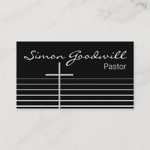 Christian Pastor Minister Business Cards  Simple