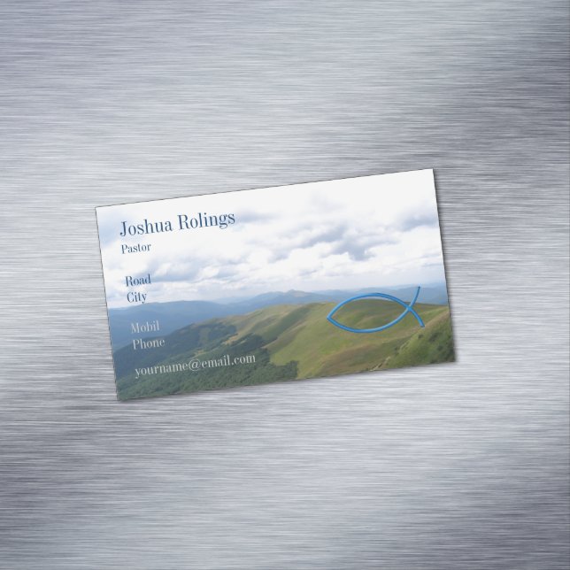 Christian | Pastor | Priest Business Card Magnet (In Situ)