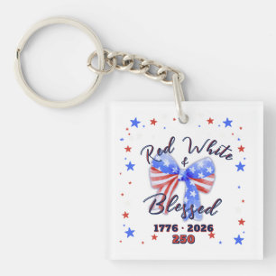 Christian Patriotic America 250 Celebration Keychain