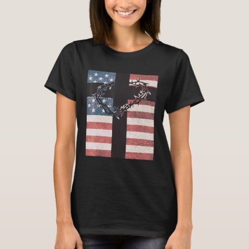 Christian Patriotic American Flag T_Shirt