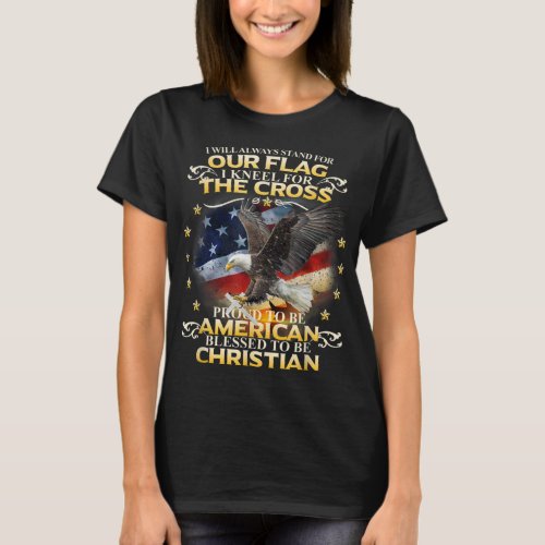 Christian Patriotic American Flag T_Shirt