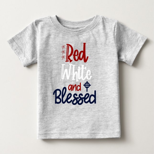 Christian Patriotic Blessed 4th July T-Shirt (Front)