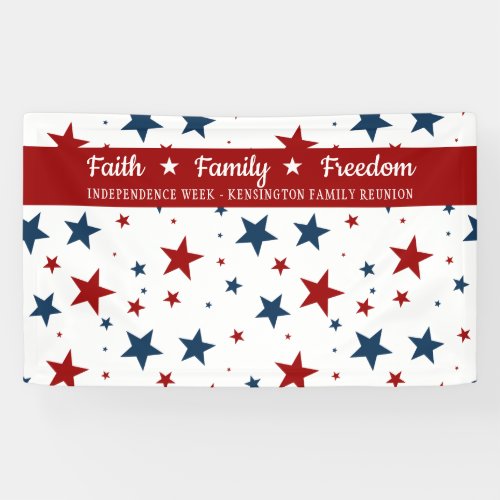 Christian Patriotic Stars Backdrop Banner