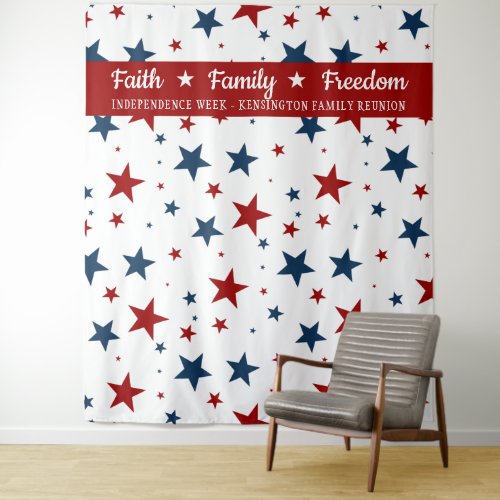 Christian Patriotic Stars Photobooth Backdrop