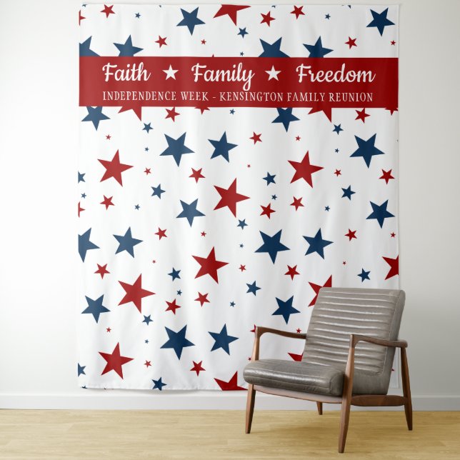 Christian Patriotic Stars Photobooth Backdrop (In Situ)