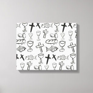 Christian Pattern Canvas Print