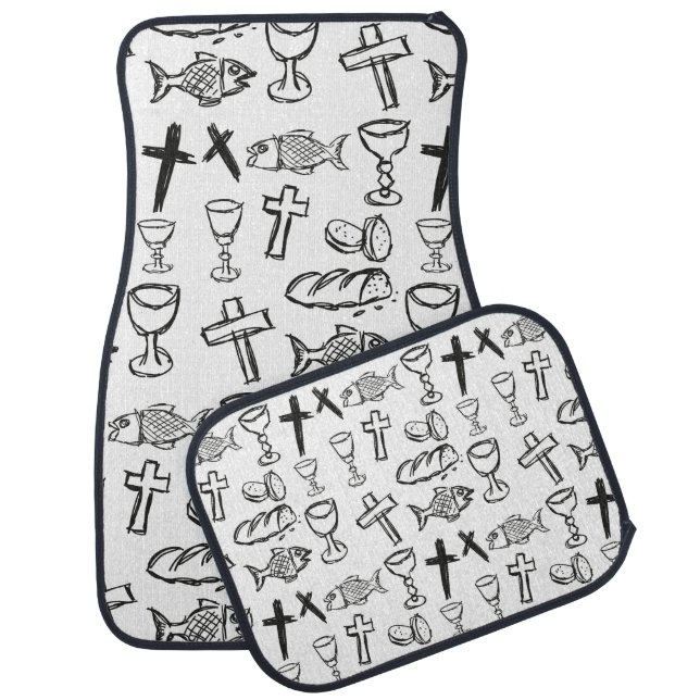 Christian Pattern Car Floor Mat (Set)