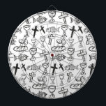 Christian Pattern Dart Board<br><div class="desc">Christian Pattern</div>