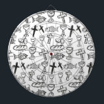Christian Pattern Dart Board<br><div class="desc">Christian Pattern</div>