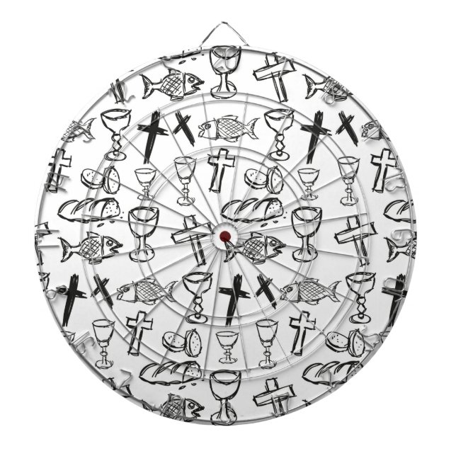 Christian Pattern Dart Board (Front)