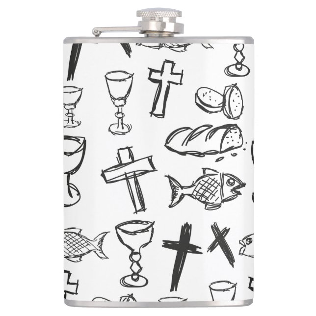 Christian Pattern Flask (Front)