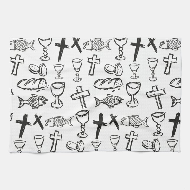 Christian Pattern Kitchen Towel (Horizontal)