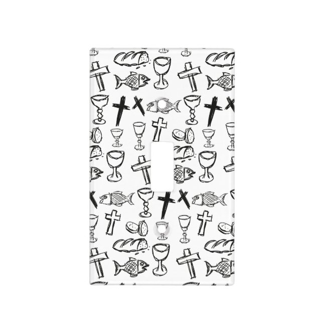 Christian Pattern Light Switch Cover (Front)