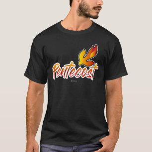 Christian Pentecost Acts 2 Holy Spirit Flame Taile T-Shirt