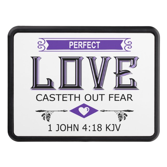 Christian Perfect Love Hitch Cover (Front)
