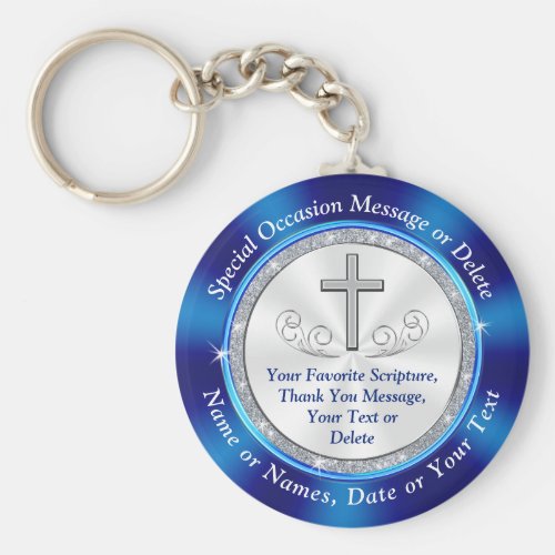 Christian Personalized Church Favors BULK or One Keychain