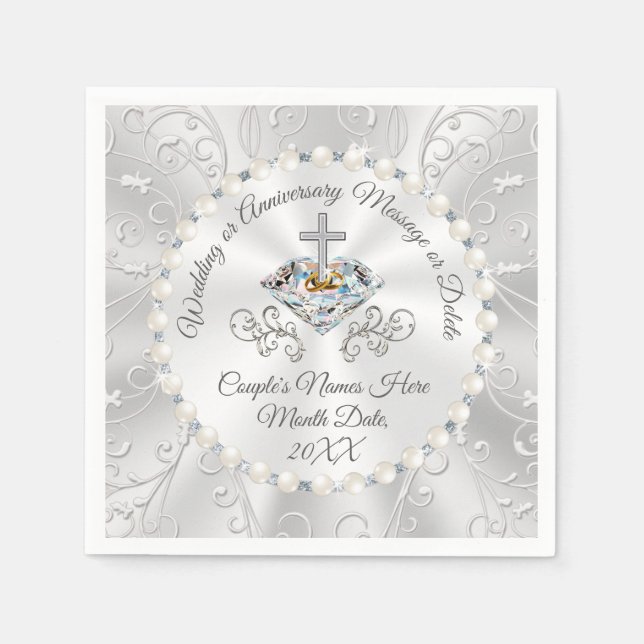 Christian Personalized Cocktail Napkins Wedding (Front)
