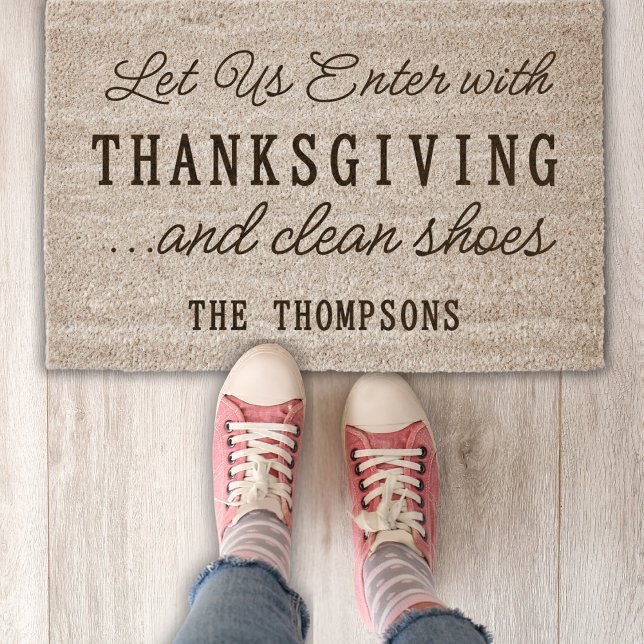 Christian Personalized Name Humor Let Us Enter Fiber Doormat (Creator Uploaded)