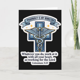 Christian Pharmacist Pharmacy Is My Ministry Bible Card