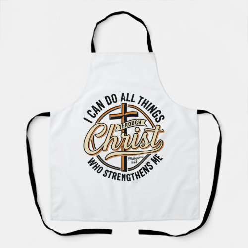 Christian Philippians 4_13 Vintage Quote Shirt Des Apron