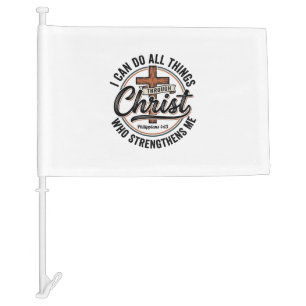 Christian Philippians 4_13 Vintage Quote Shirt Des Car Flag