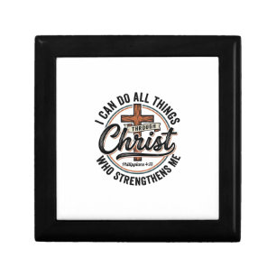 Christian Philippians 4_13 Vintage Quote Shirt Des Gift Box