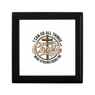 Christian Philippians 4_13 Vintage Quote Shirt Des Gift Box