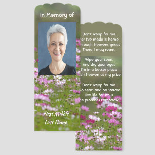 Christian Photo Custom Cosmos Garden Flowers Bookmarks