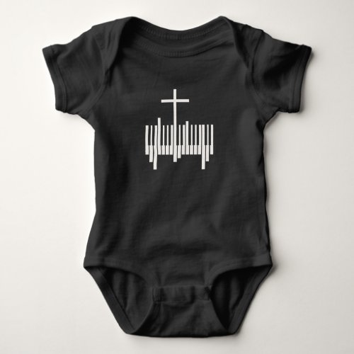 Christian Pianist Religious Music Lord Piano Baby Bodysuit
