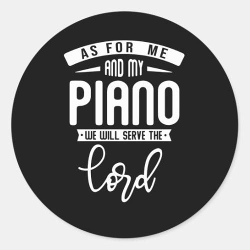Christian Pianist Religious Music Lord Piano Playe Classic Round Sticker