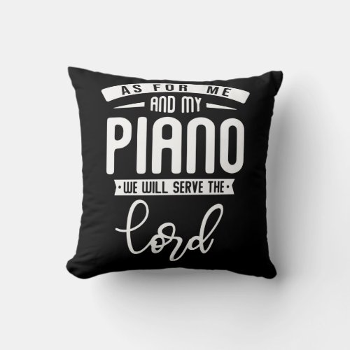 Christian Pianist Religious Music Lord Piano Playe Throw Pillow