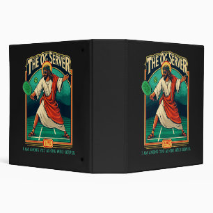 Christian Pickleball Jesus 3 Ring Binder