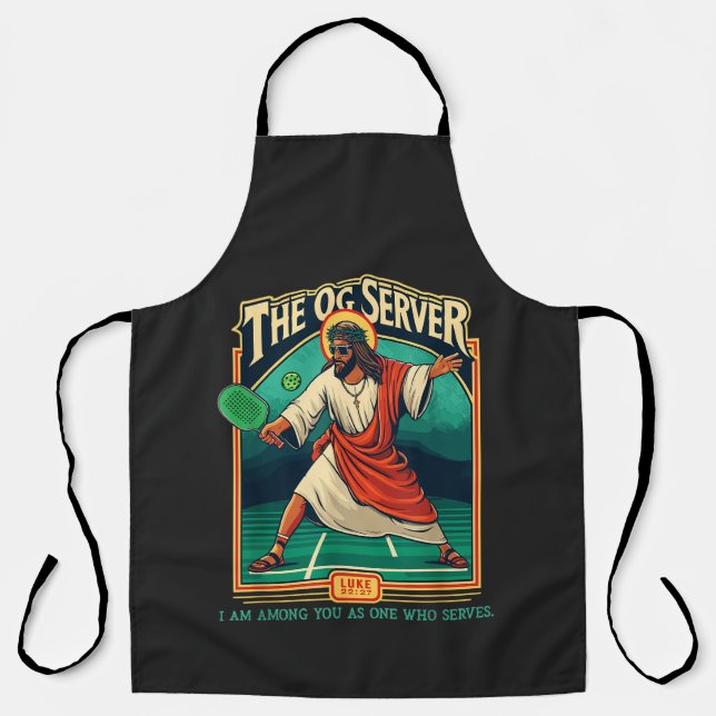Christian Pickleball Jesus Apron (Front)
